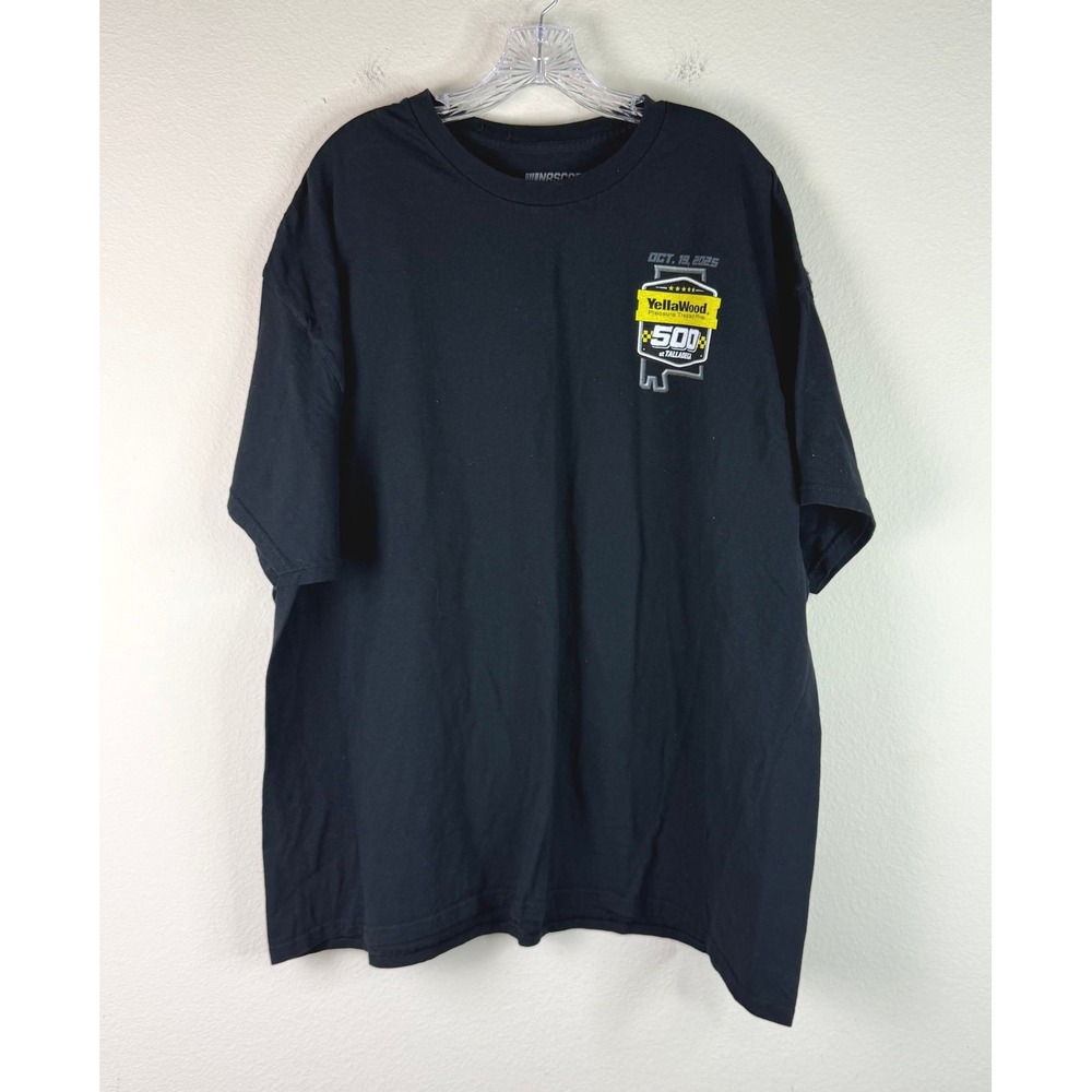 NASCAR T-Shirt Mens 3XL Talladega Superspeedway YellaWood 500 Black Graphic Tee